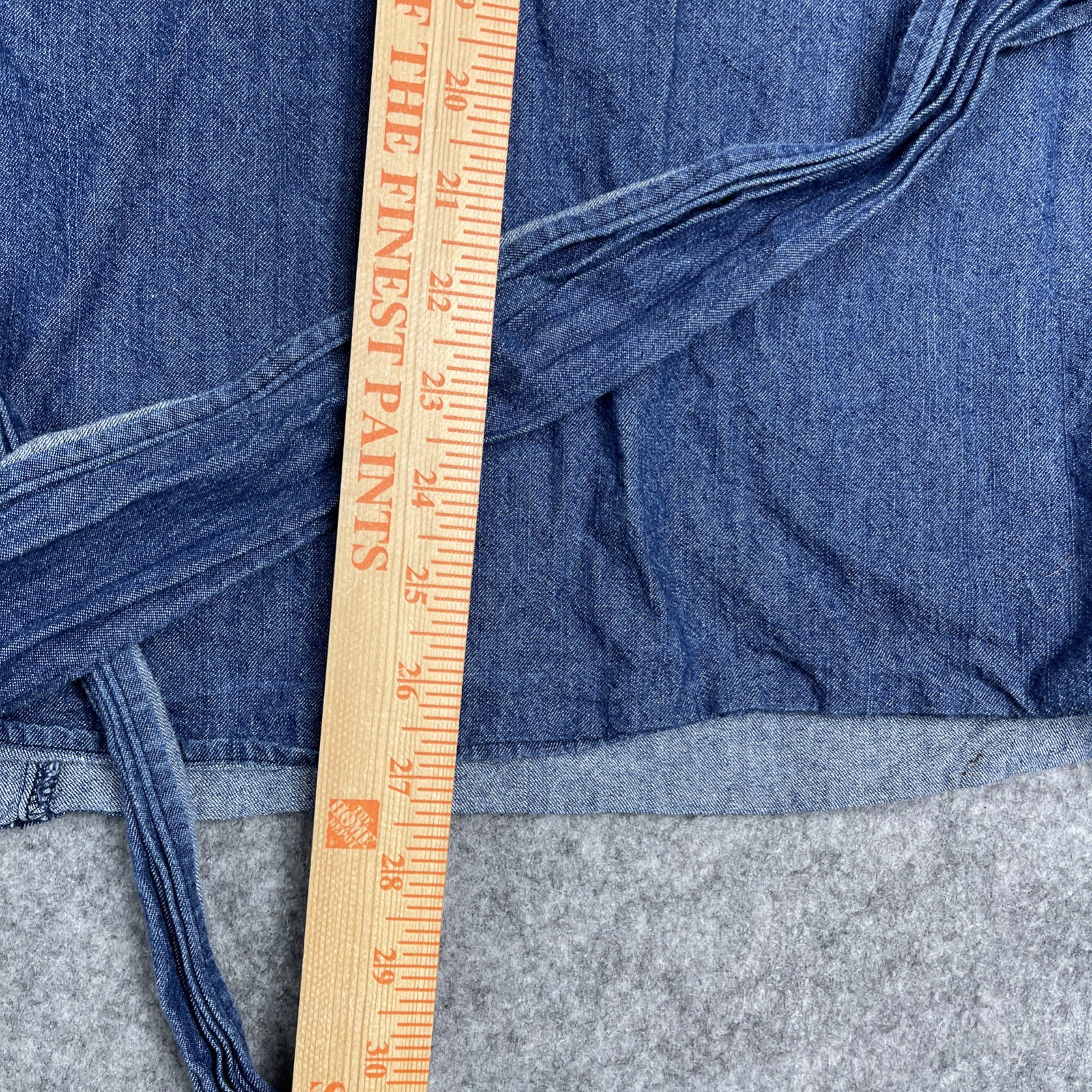 ELOQUII Chambray Tie Waist Tunic Top Sz 20 Dolman Batwing Sleeve 100% Cotton