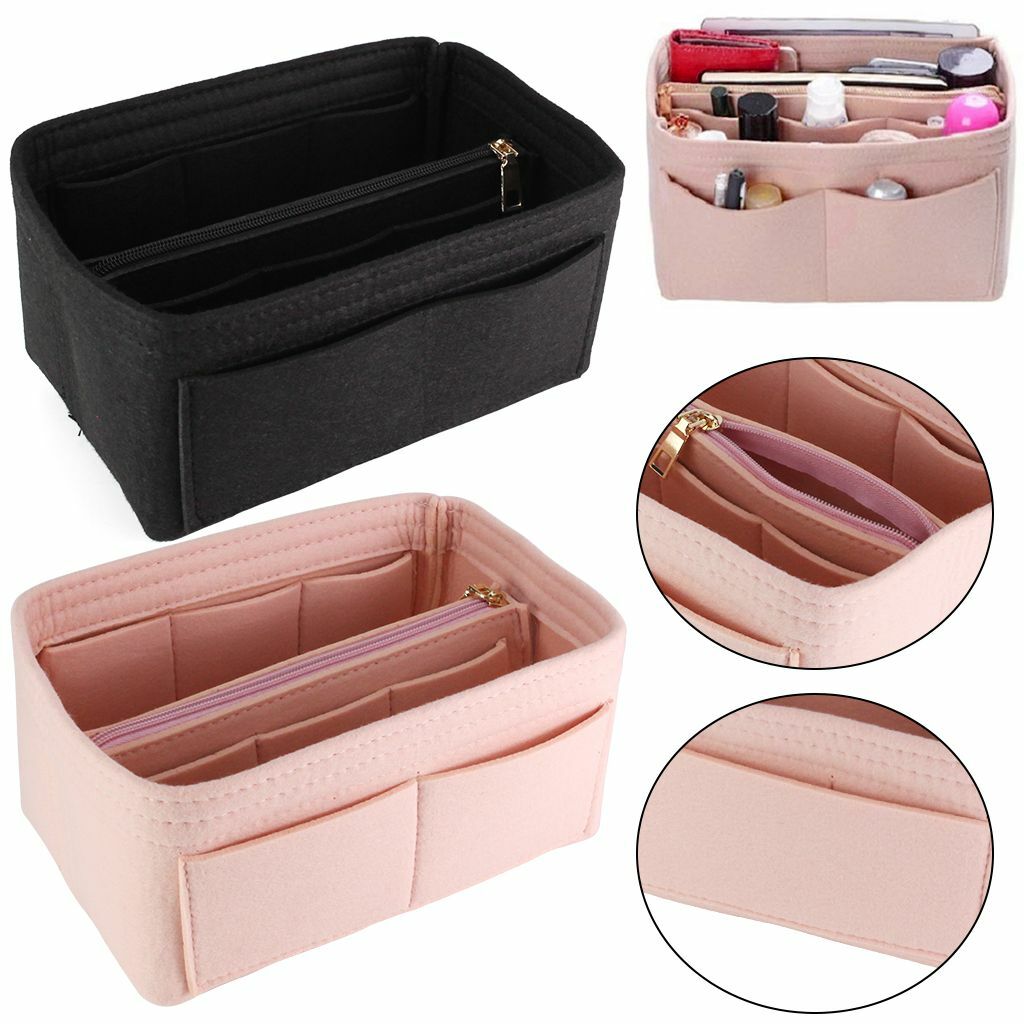 Felt Purse Handbag Organizer Insert Multi pocket Storage Tote Shaper Liner Bag