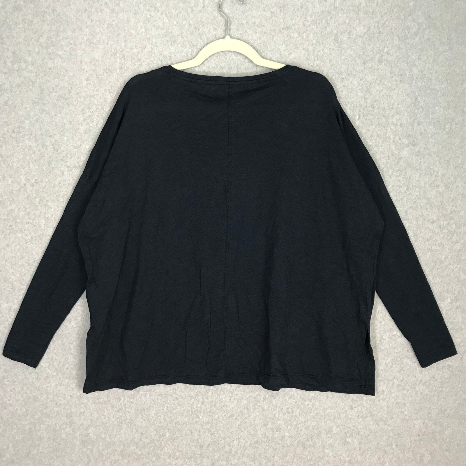 C&C California Shirt Small Navy Pima Cotton Basic Oversized Stretch Slouchy