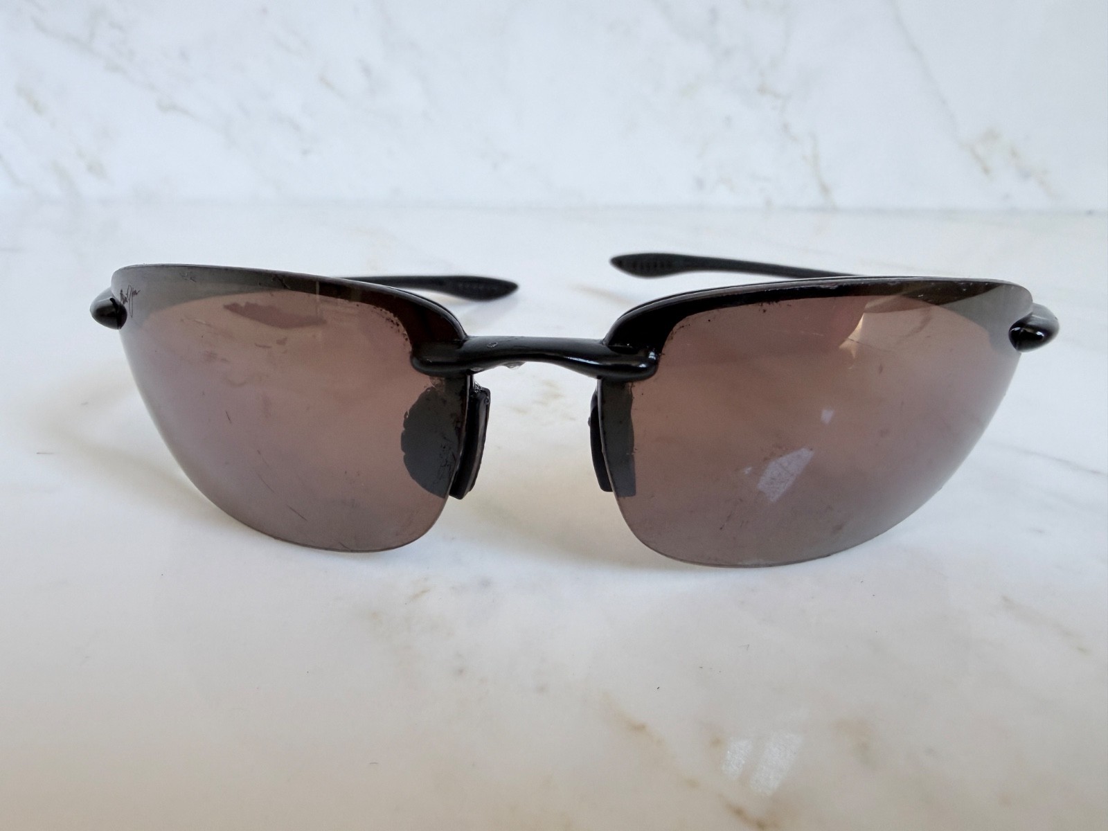 Maui Jim Ho’okipa 407 02 Men’s Gloss Polarized Sunglasses – Black