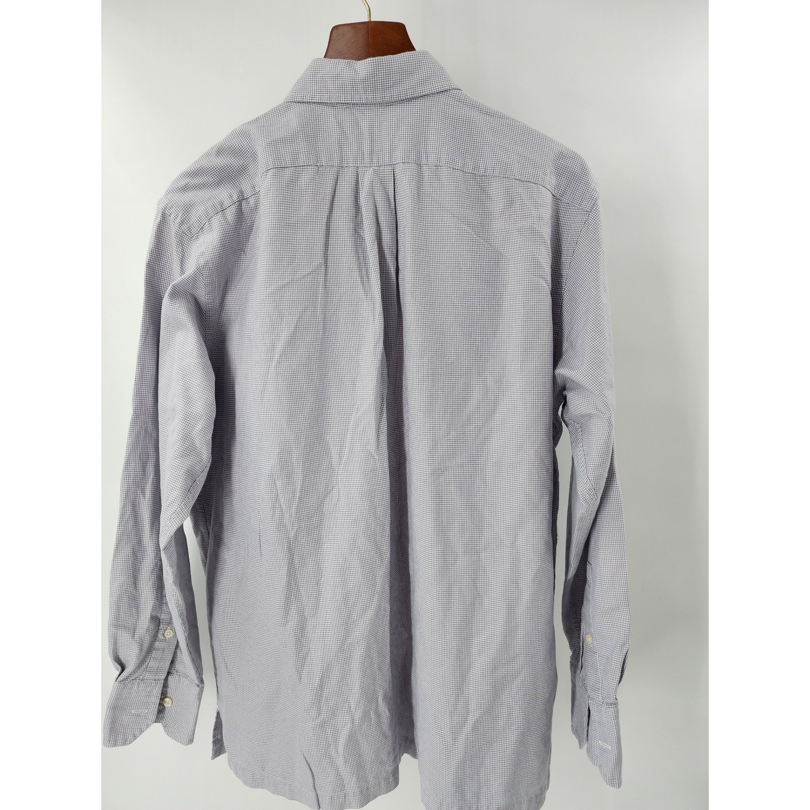 Daniel Cremieux Collection Mens Grey Houndstooth Cotton Button Down Shirt Large
