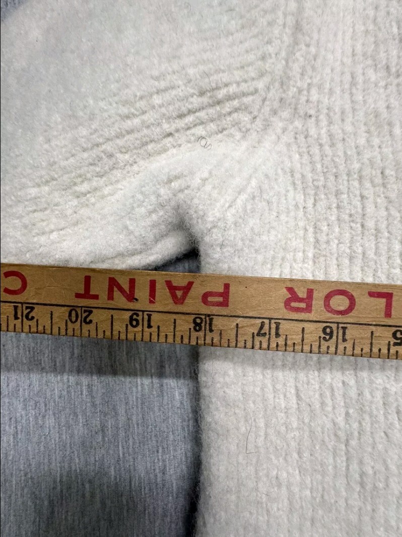 SCHOTT NYC Stretch Wool Shawl Collar White Elbow Pads Sweater Men’s S Read