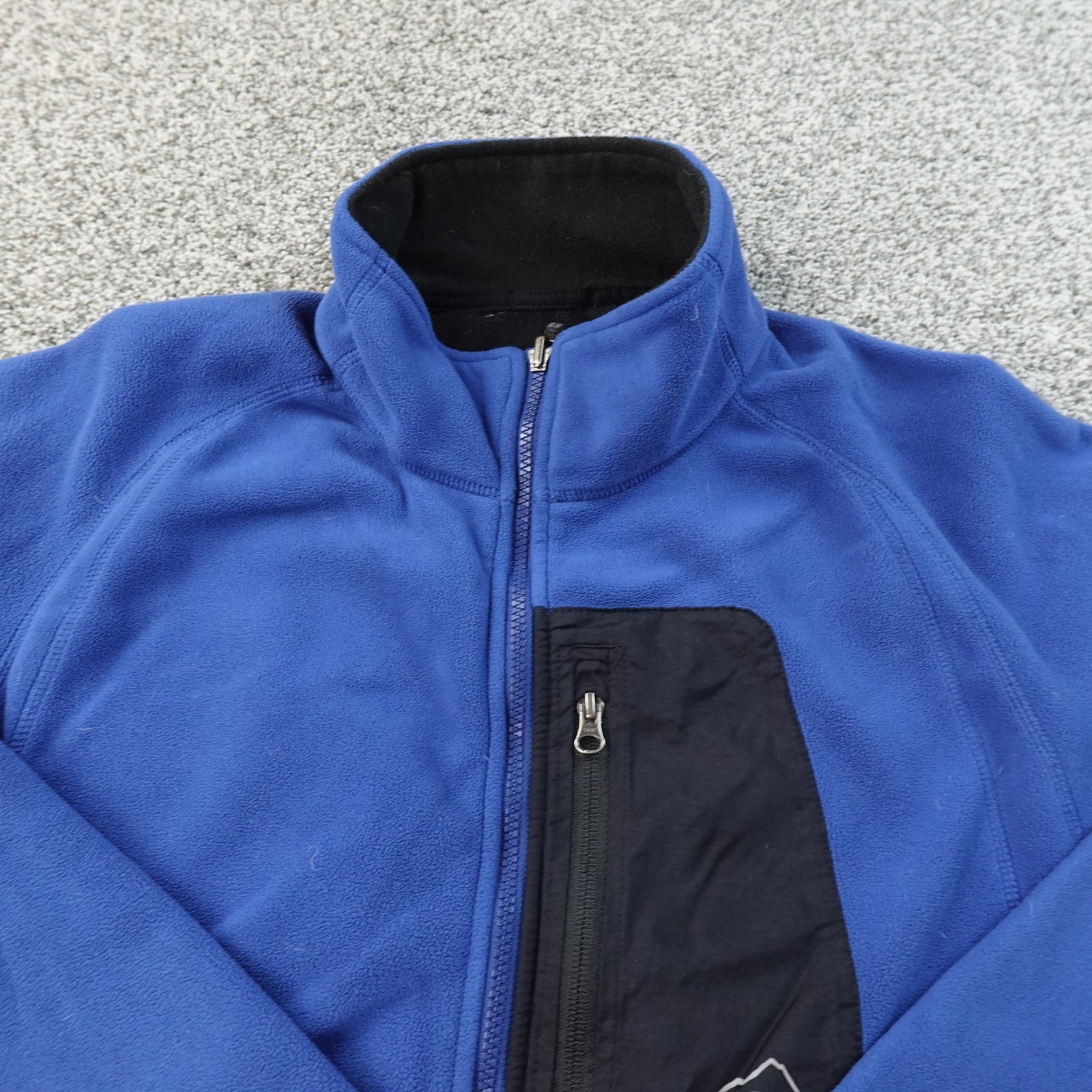 Eddie Bauer Jacket Mens L Blue Windcutter Fleece 365 Full Zip Coat Outdoor Hike