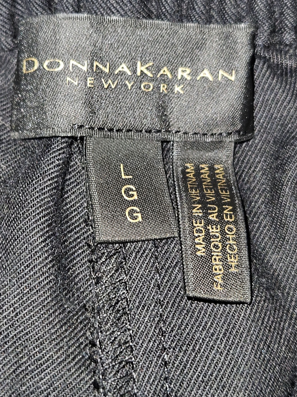 Donna Karan New York Ankle Pants Womens Large Black Drawstring Tapered