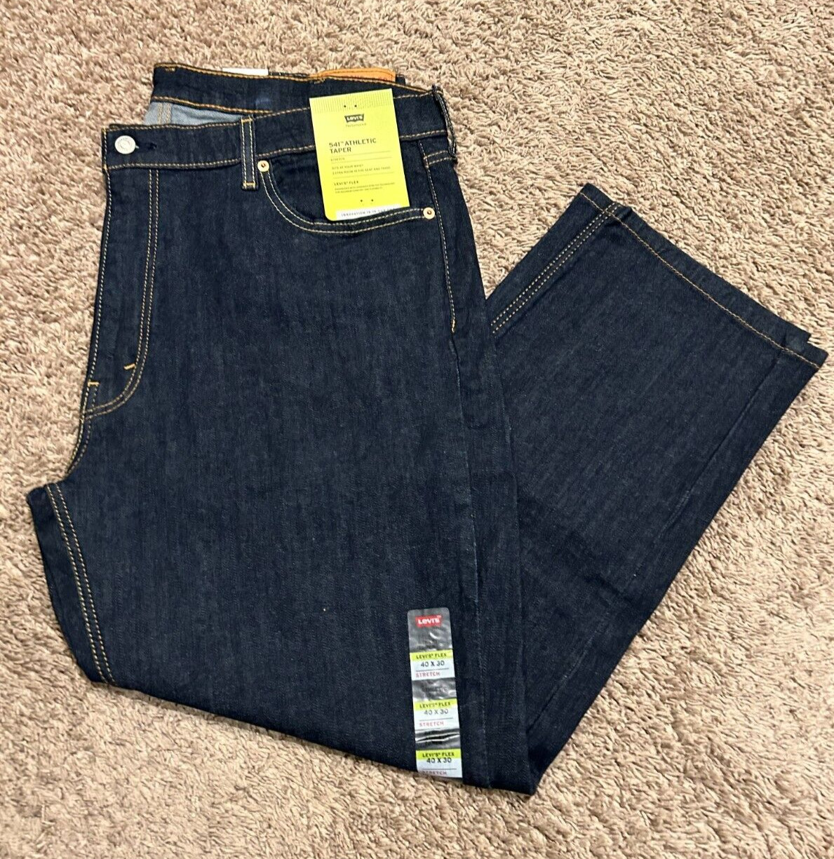 Levi’s 541 Athletic Taper Jeans Blue WFlex Stretch 40X30 NWT Defect 0423 C7