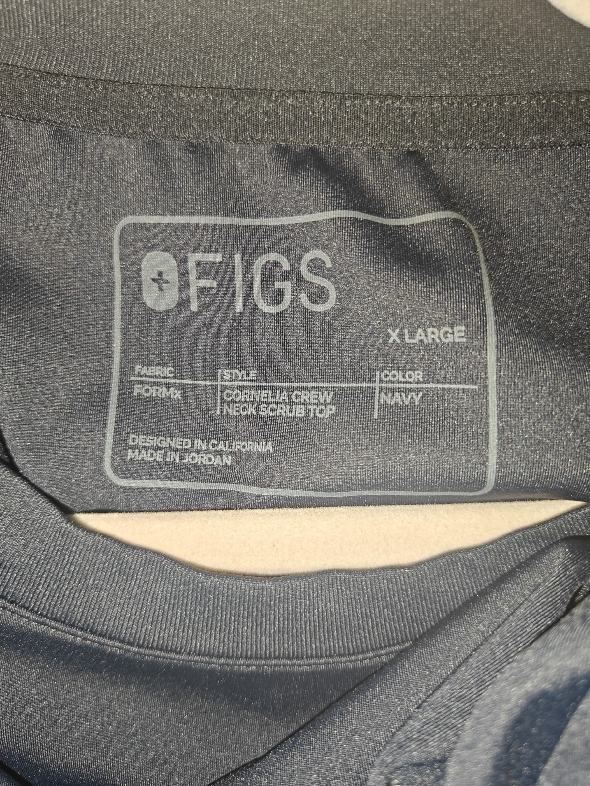 Figs Navy Cornelia Crew Neck Scrub Top Size XL