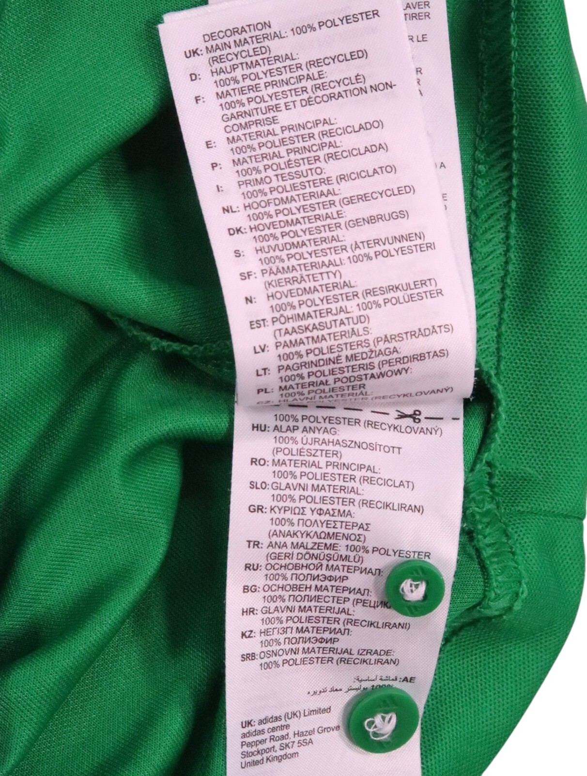 $95 ADIDAS Golf monogram embroidered recycle logo xxl ht6845 polo shirt emerald