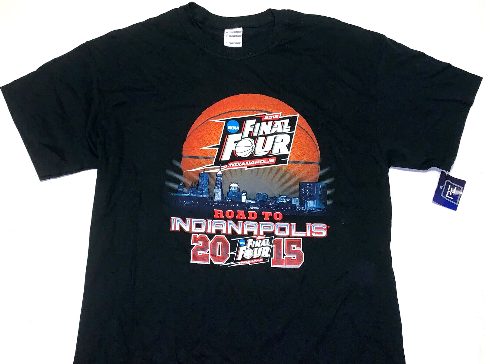 2015 Final Four NCAA College Basketball Tournament Indianapolis T-Shirt New! LG