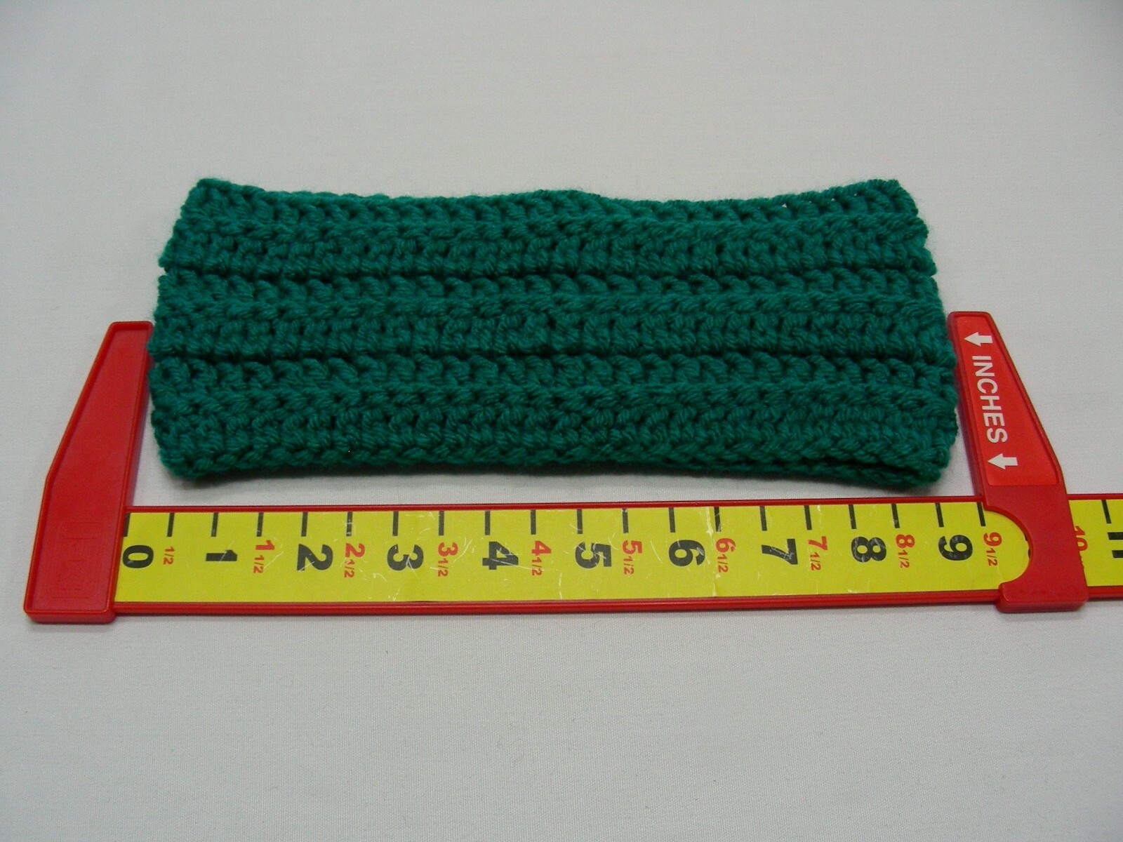 BLUE-GREEN TEAL – HAND KNITTED – ACRYLIC – ONE SIZE HEADBAND!