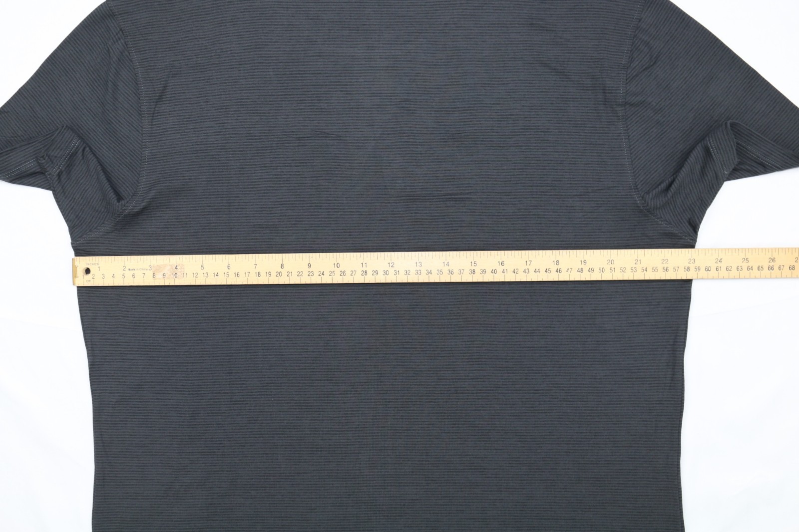 7 Diamonds Mens Core Crew Neck StripedTee Charcoal L 4-Way Stretch Quick Dry