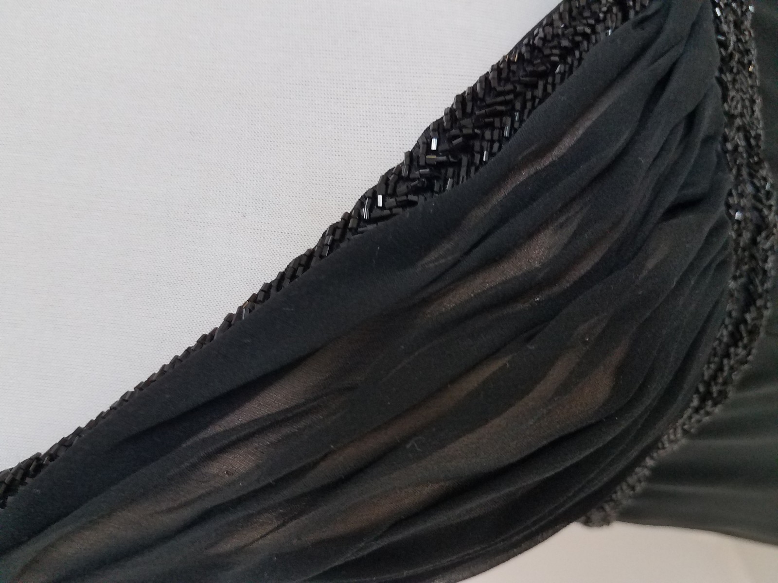 $1785 “Carmen Marc Valvo SIGNATURE” Fish Tail Bow Black Glamour Gown Dress 8 Med