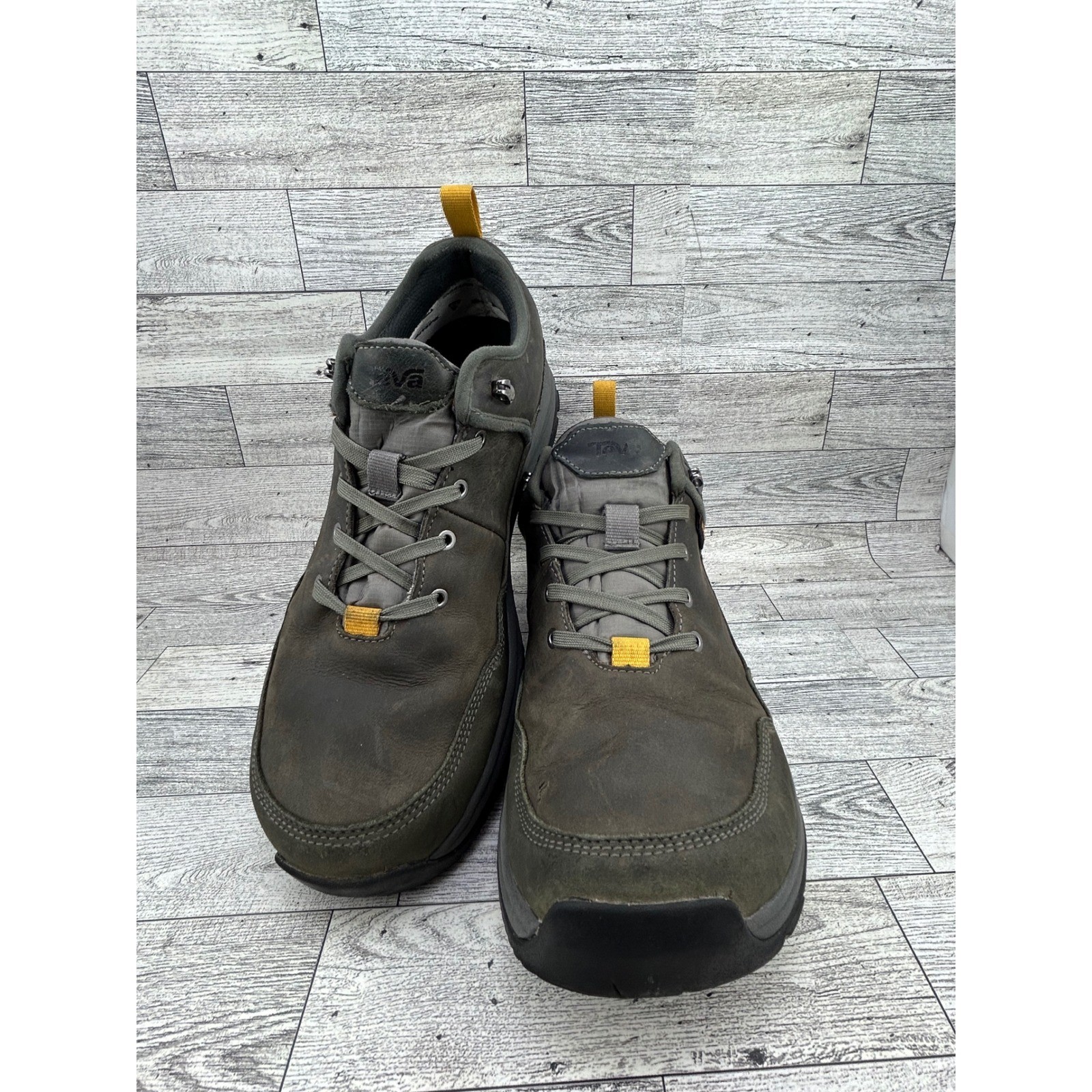 Teva Riva RP Men Waterproof Hiking Shoes Dark Olive Vibram 1123771 Size 10.5