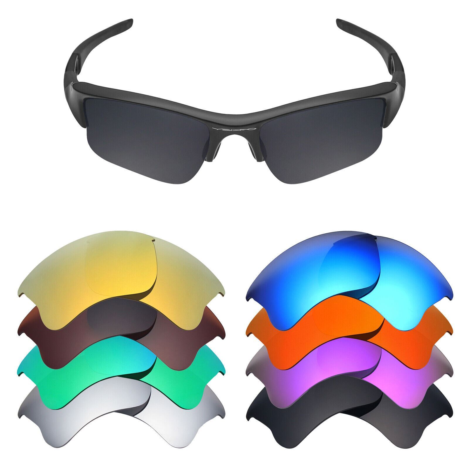 hdhut Anti-Scratch Polarized Replacement Lens for-Oakley Flak Jacket XLJ – Opt.