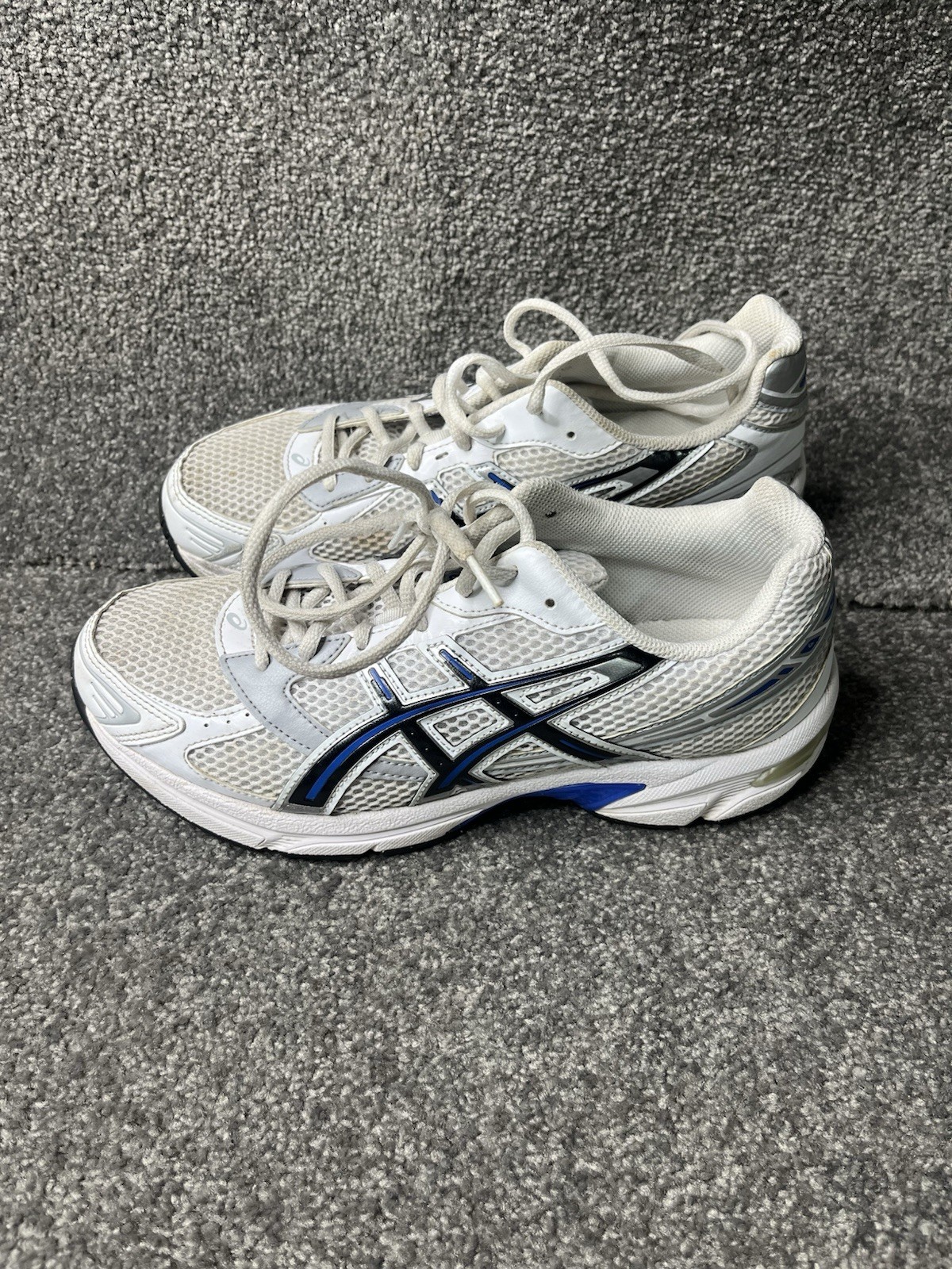 Asics Gel-1130 Mens US 9 White Tuna Blue Cross Trainers Causal Sneakers