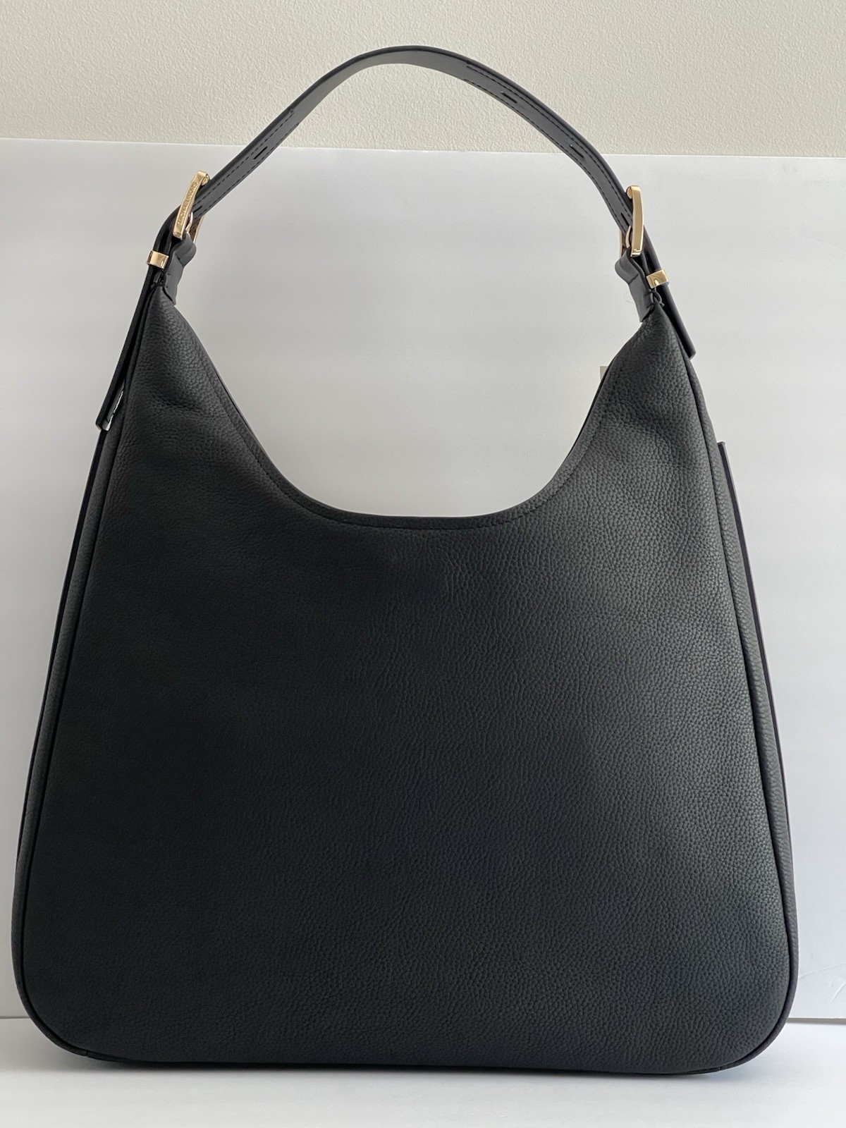 Michael Kors Large Black Leather Shoulder Bag Gold Hardware NWT