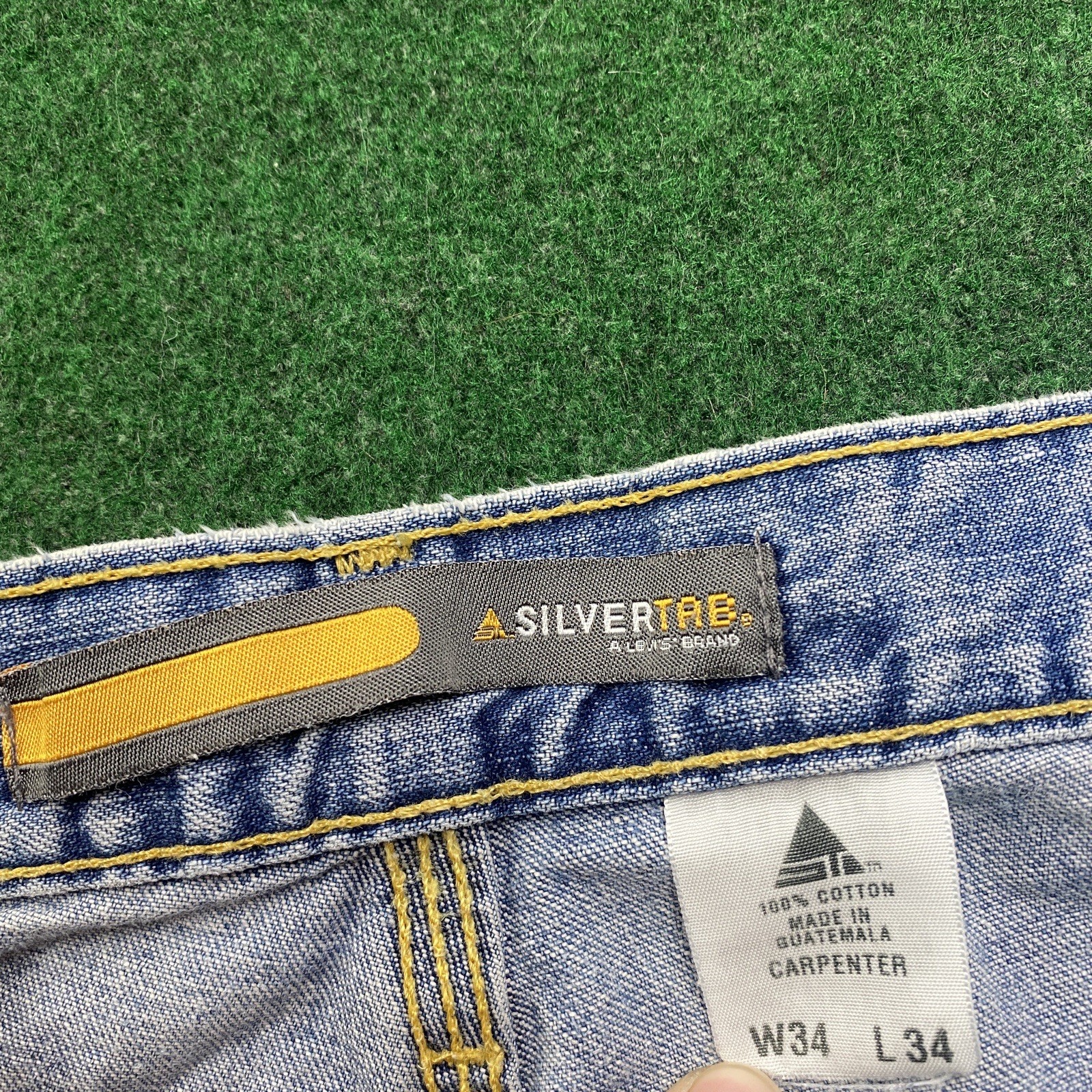 Vintage Levis Silvertab Jeans Mens 34 Blue Denim 90S BAGGY Wide Leg FITS 34×33