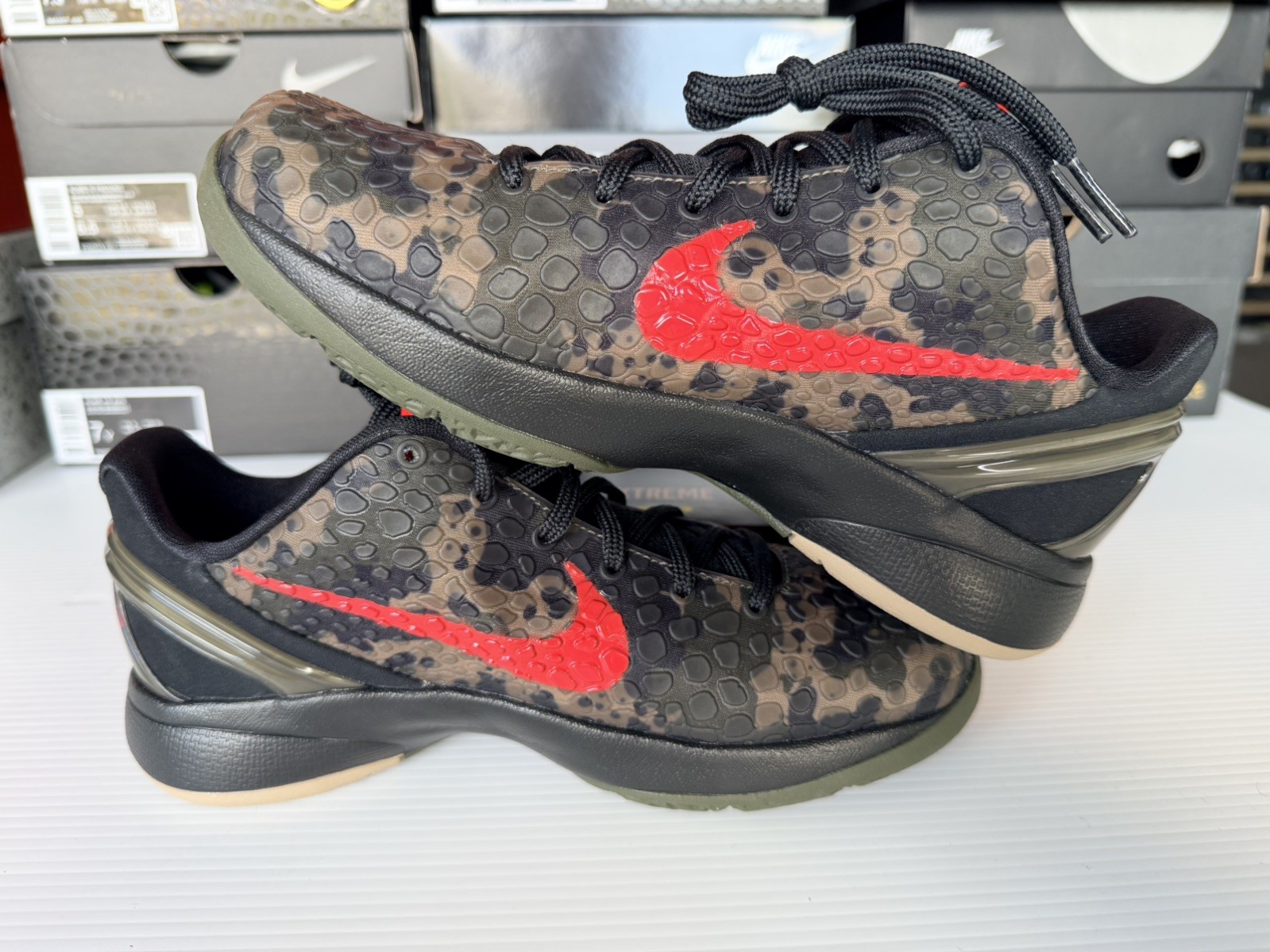 NEW DS Nike Kobe 6 GS Size 4.5Y/6W Protro Italian Camo HM4824-001 red grinch 5