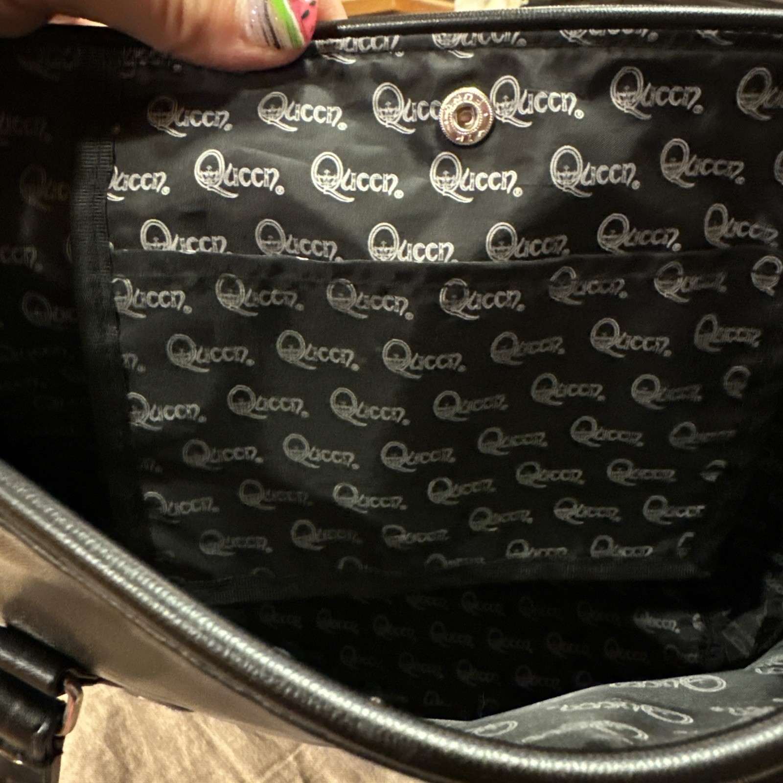 RARE Queen Band x We Will Rock You Limited Run Studded Purse w Logo Lining. NWOT