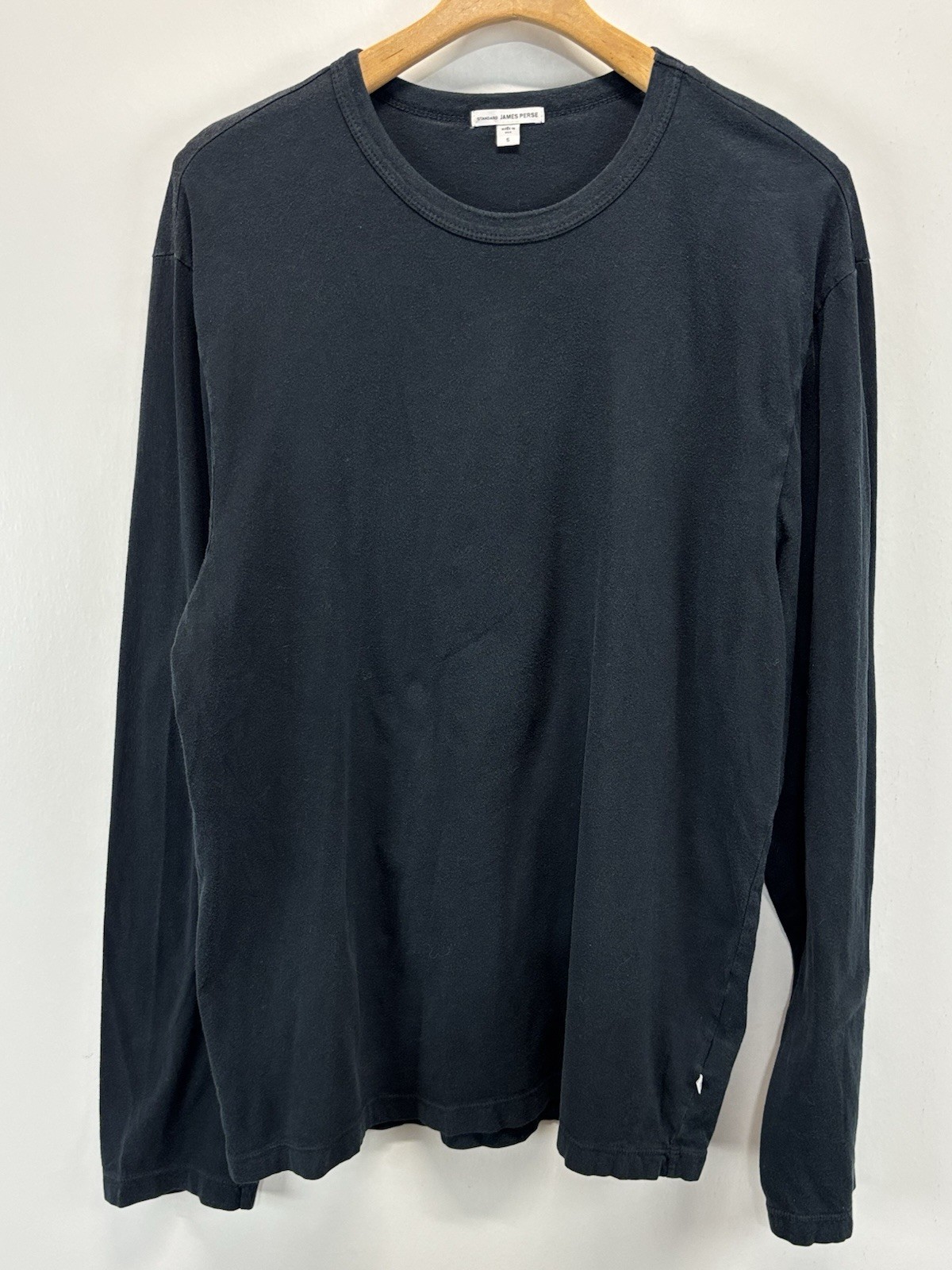 James Perse Long Sleeve Crewneck Shirt Mens XXL 2XL Dark Cotton Basic Minimal