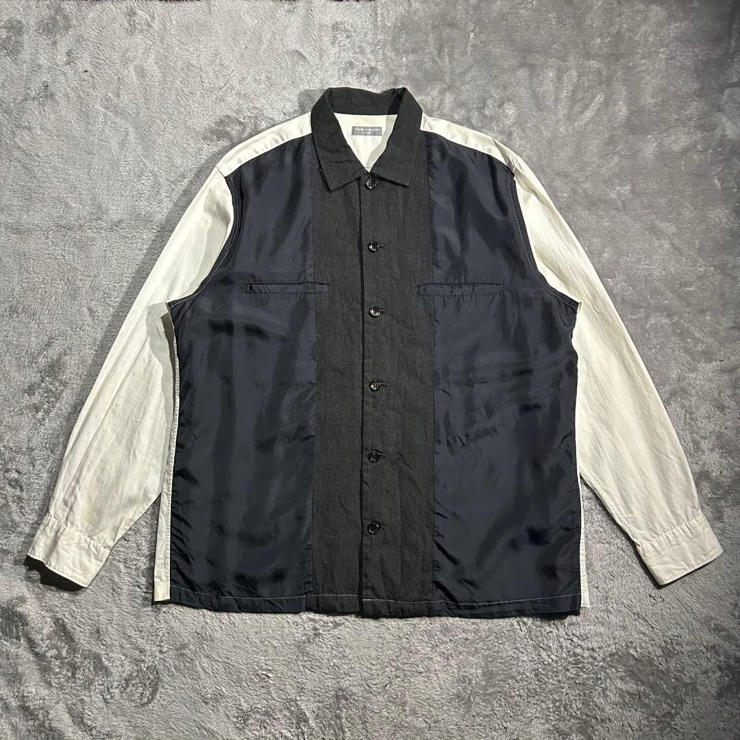 AD2001 01AW Tanaka Homme Mixed Material Oversized Shirt Jacket Archive