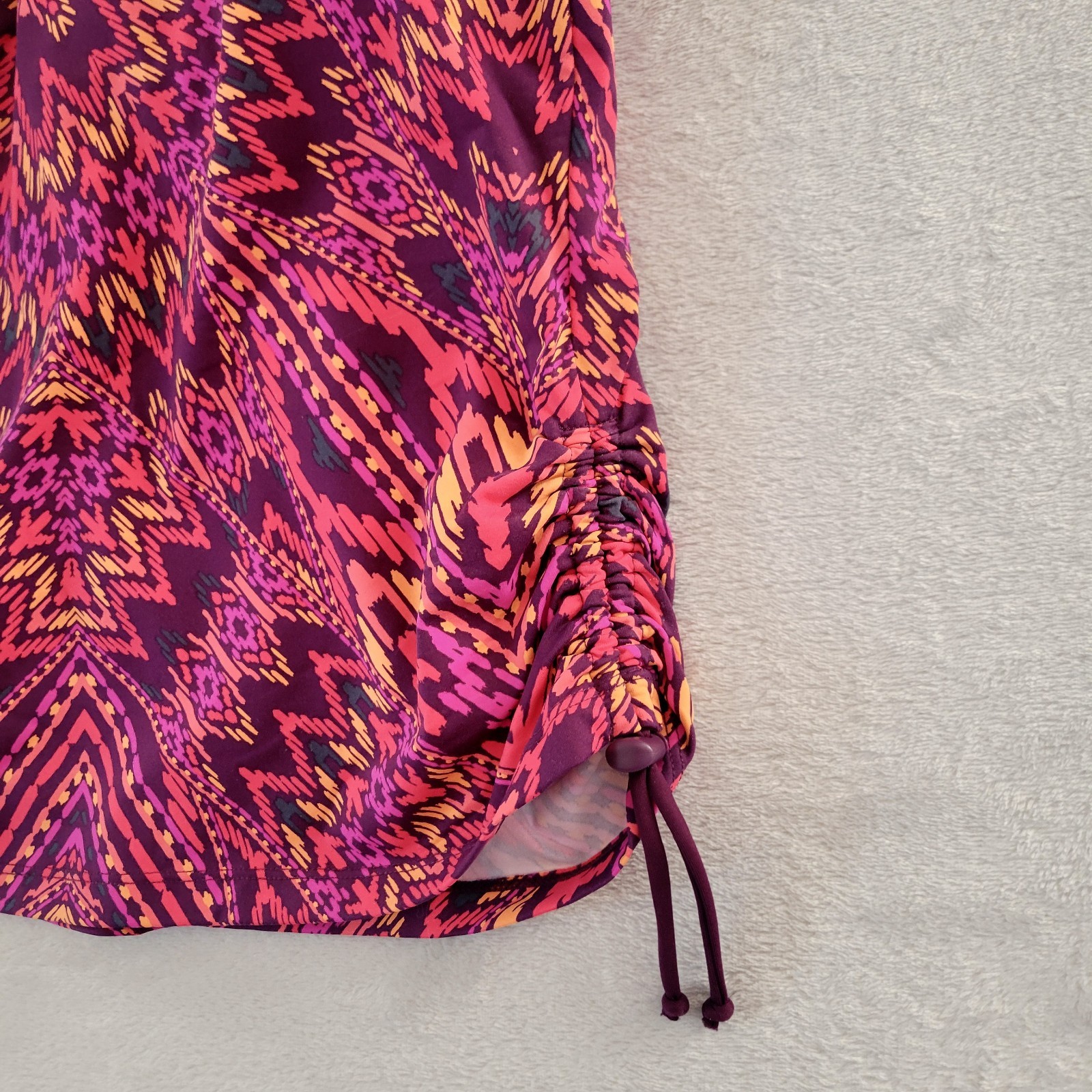 Athleta Raspberry Cayo Coco Ready To Run Tankini Swim Top L Padded