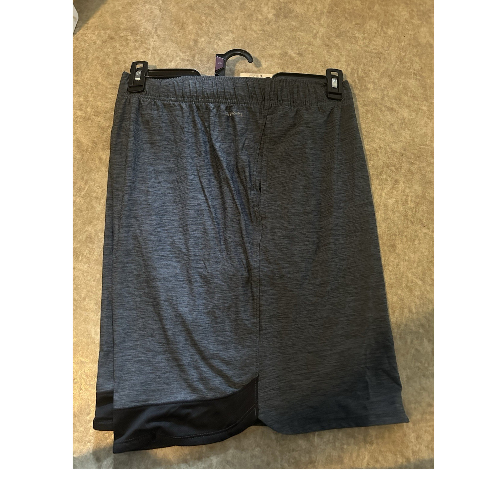 DriWorks Men’s Greystone Heather Jersey Shorts 2XL 44-46 Stretch Pockets