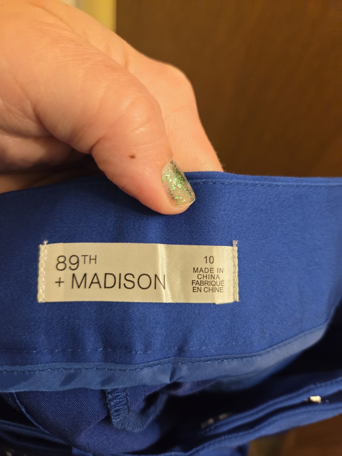 89th + Madison Womens Size 10 Blue Pants Brand New Nwt Indentations
