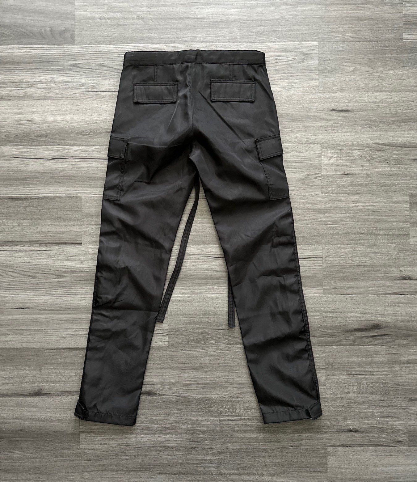 MNML Pants Men 28 Black Cargo Snap Zipper II Straight Leg Nylon Streetwear