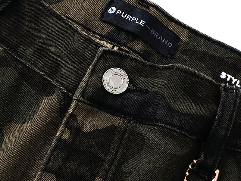 purple Brand Dark Camo Print Flared Denim Jeans Multicolor