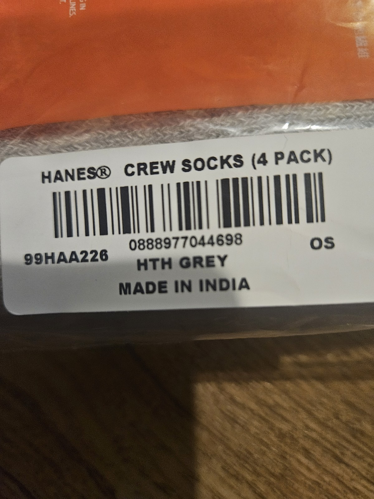 SUPREME SOCKS 2 PAIRS GREY COLOR( ONLY NO THE PACK)