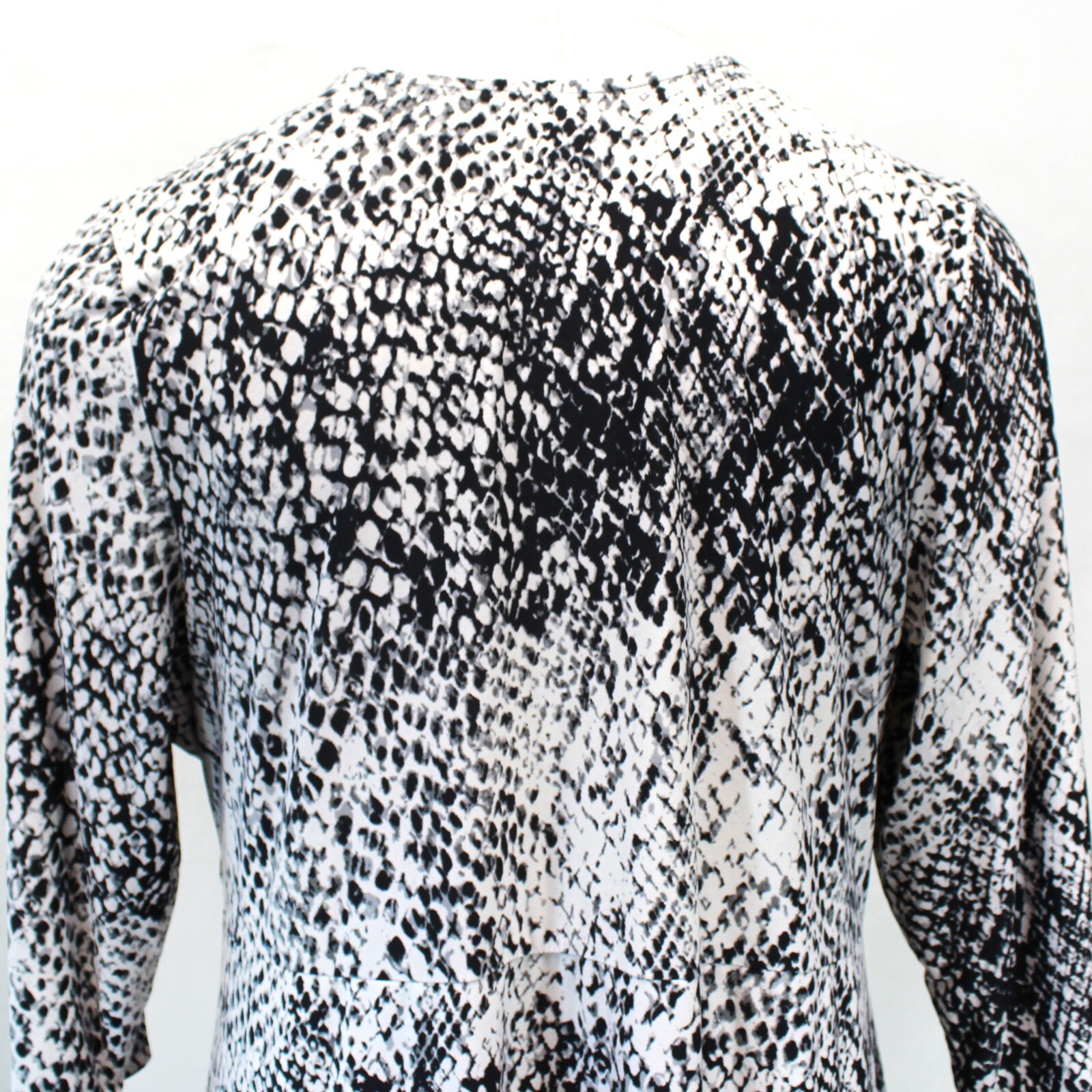 Catherines Plus Black/White Animal Print V-Neck Midi DRESS Petite 2X 22/24W