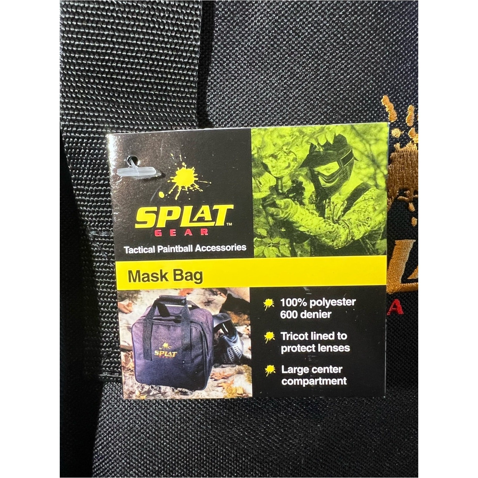 NEW! Splat Gear Black Duffel Bag – Compact Carry Bag for Paintball Mask