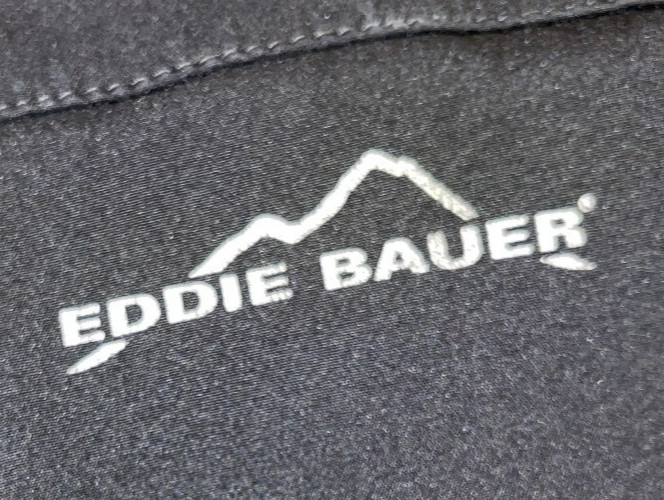 EUC EDDIE BAUER POLY BLEND MOCK NECK ZIP POCKETS FULL ZIP BLACK JACKET MEDIUM