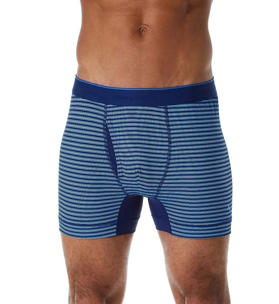 2 Pack Tommy Bahama Mesh Tech Boxer Briefs Underwear Size S $60 Navy Stripes