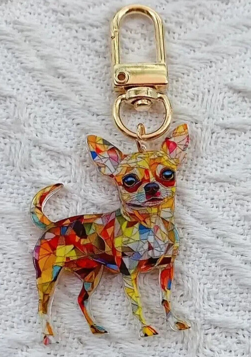 Chihuahua Dog Keychain Backpack Bag Fob Charm Pendant SALE HELPS DOGS & CATS!