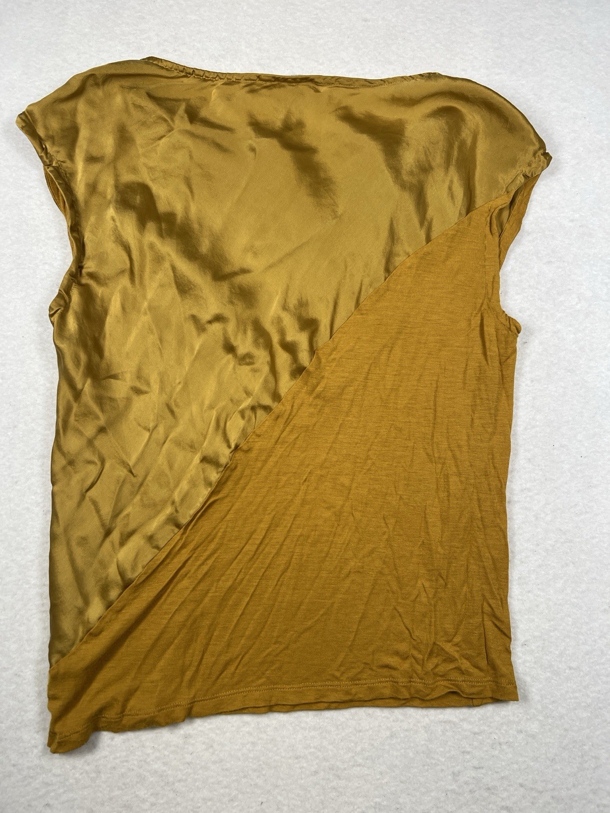 Trouvé Asymmetric Silk Down Neck Tank Size S
