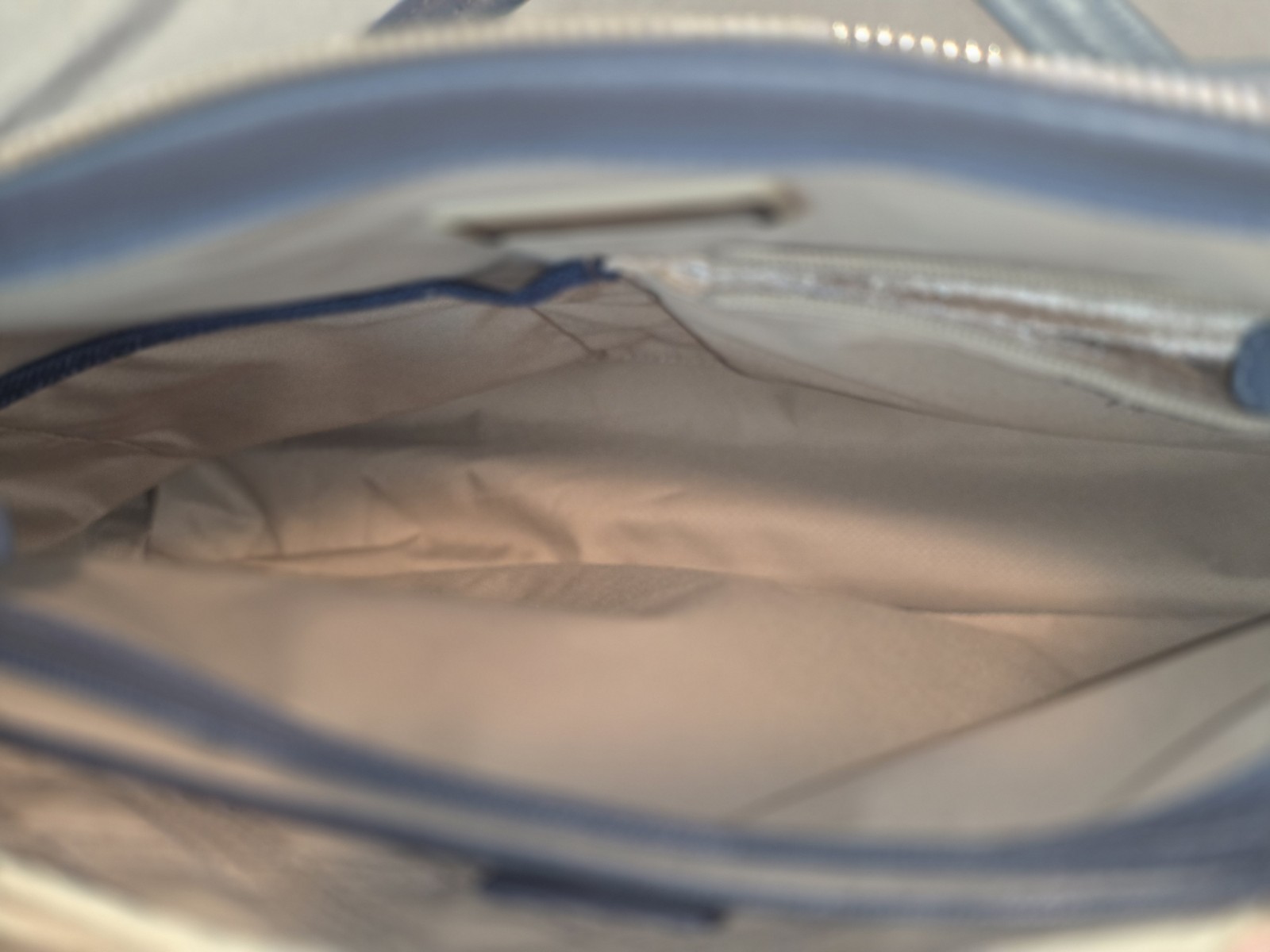 Tumi Dusty Blue Pebbled Leather Tote