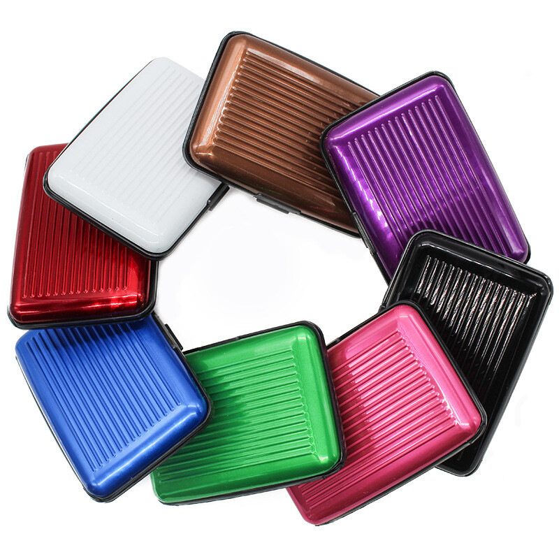 Men Women Waterproof Security Wallet Aluminum Metal Pocket Case Box Card Holder