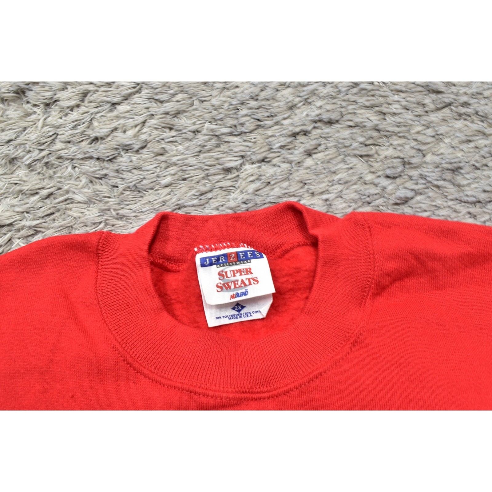 NEW Jerzees VTG Bishop AHR Red Pullover Sweatshirt Men Polyester Big 2X CrewNeck