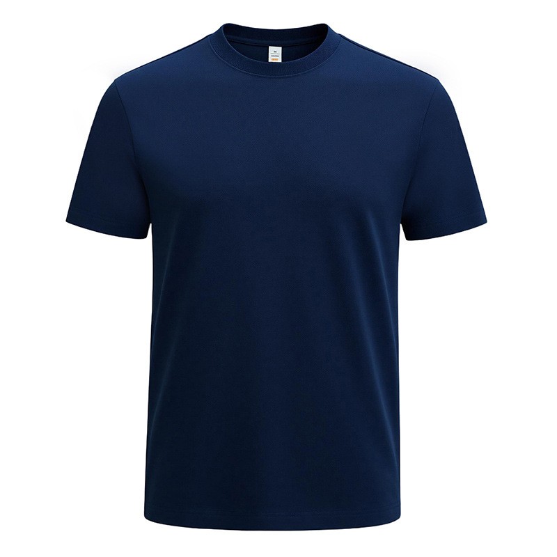 Cooling wool custom printed crew neck casual men’s solid color short sleeve