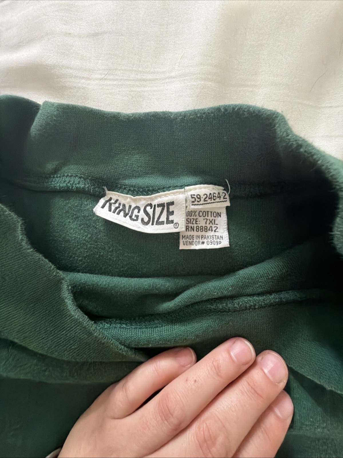 Men’s 7xl Green Pull Over Long Sleeve Sweater