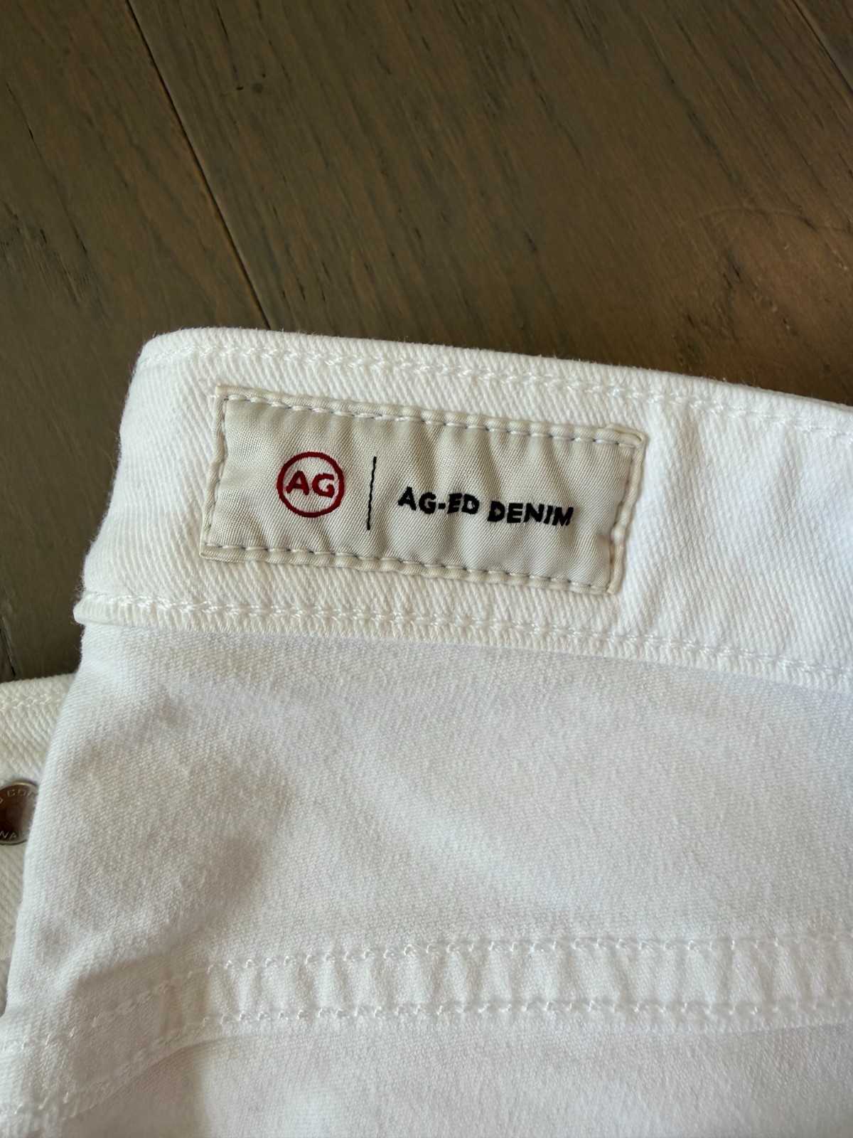 AG White Jean Ex-Boyfriend Slouchy Slim AG Denim Adriano Goldschmied 28 R