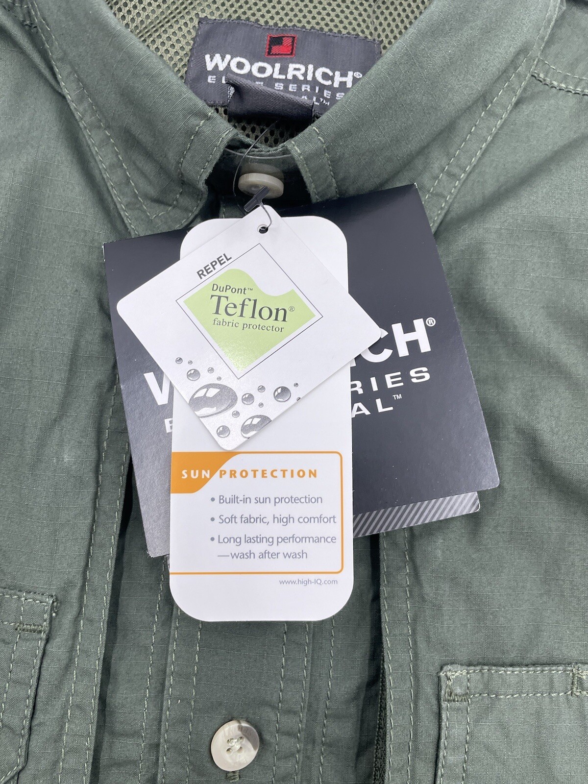 Woolrich Elite Series CCW Men’s Long Sleeve OD Green Operator Shirt Sz L 44912