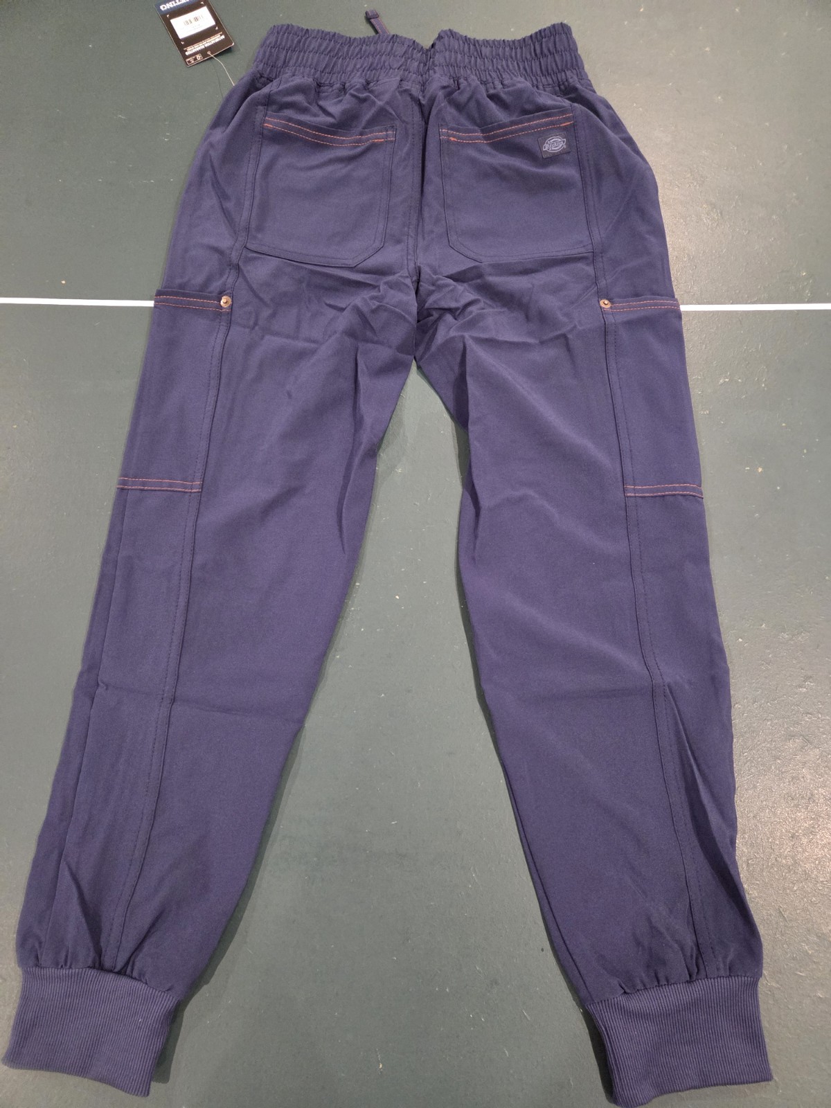 Dickies Riveting 7 Pocket Mid Rise Scrub Jogger Pant DK247P Navy Small PETITE