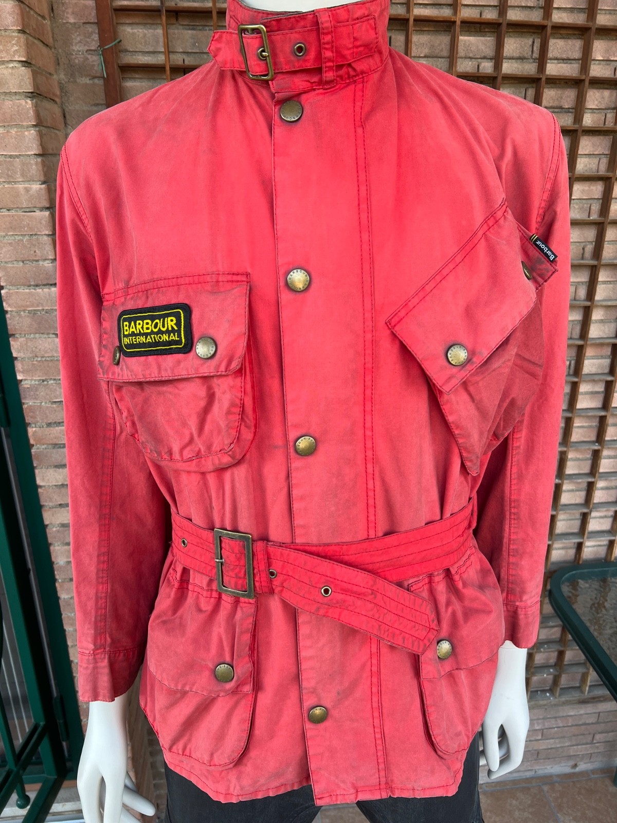 BARBOUR INTERNATIONAL Steve McQueen Collection Limited Waxed Cotton Red L
