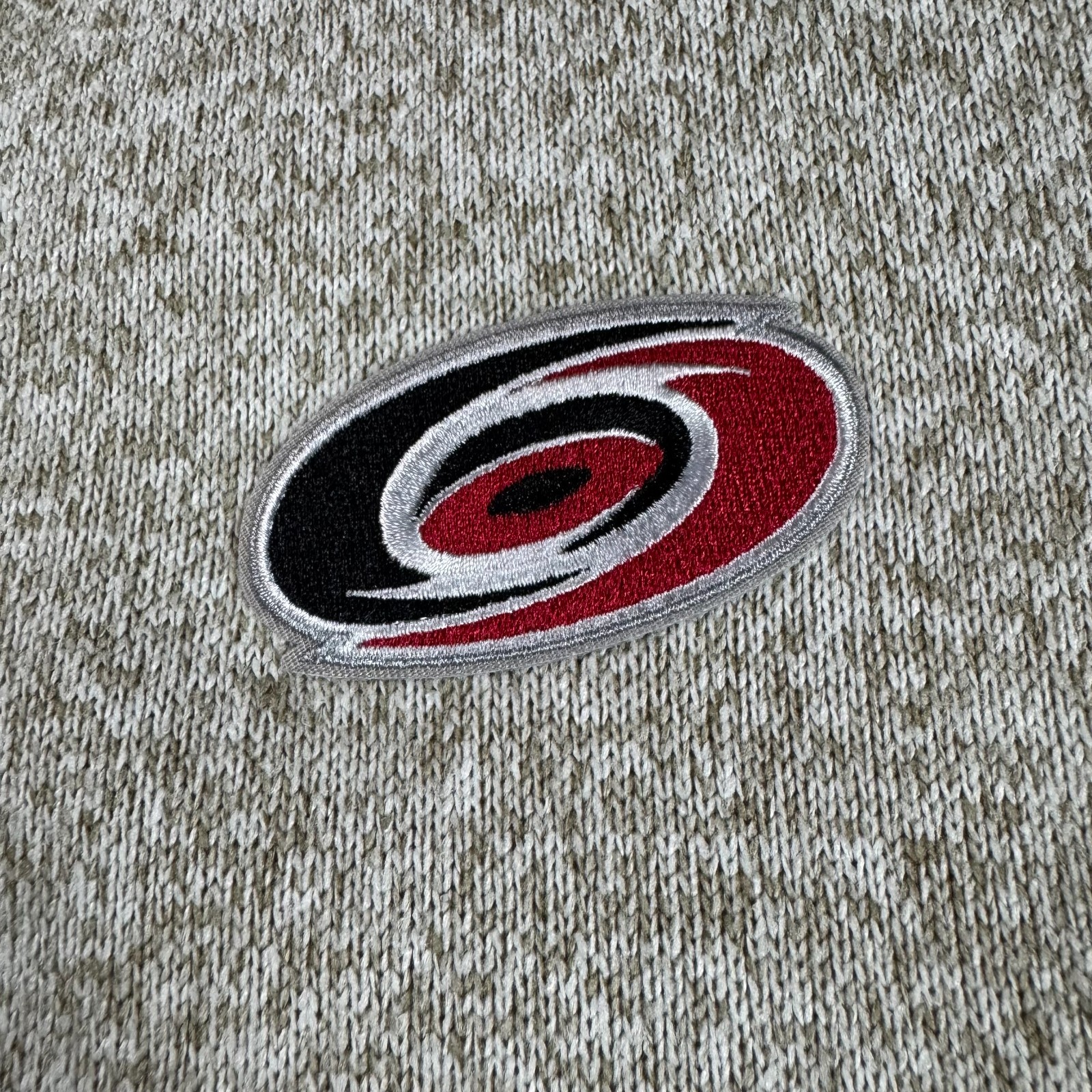 Carolina Hurricanes NHL Antigua Beige Heather Full Zip Men’s Small Fleece Jacket