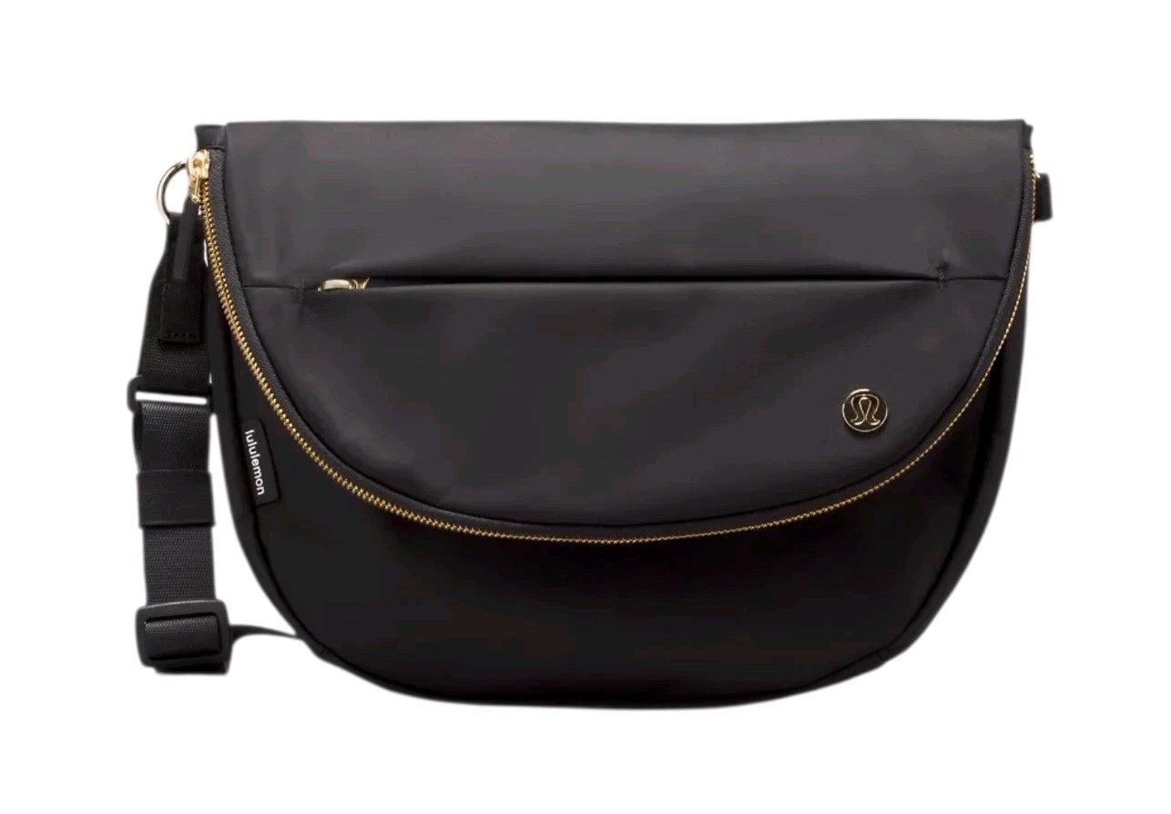 lululemon All Night Festival Bag 5L, Black w/Gold Hardware