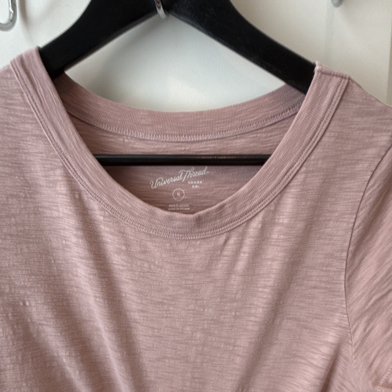 Universal Thread Pink Cotton Jersey Short Sleeve Round Neck T-Shirt Midi Dress M