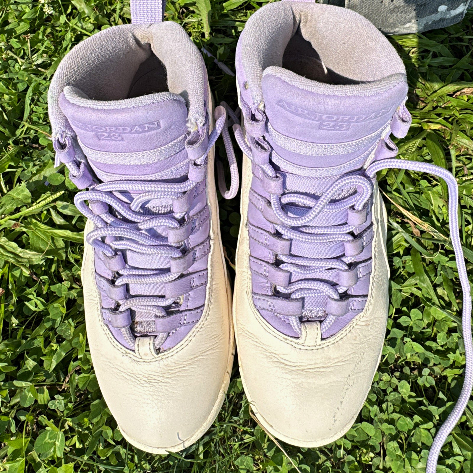 Jordan Air Jordan 10 Retro High Top Sneakers White/Purple IQ0388-101