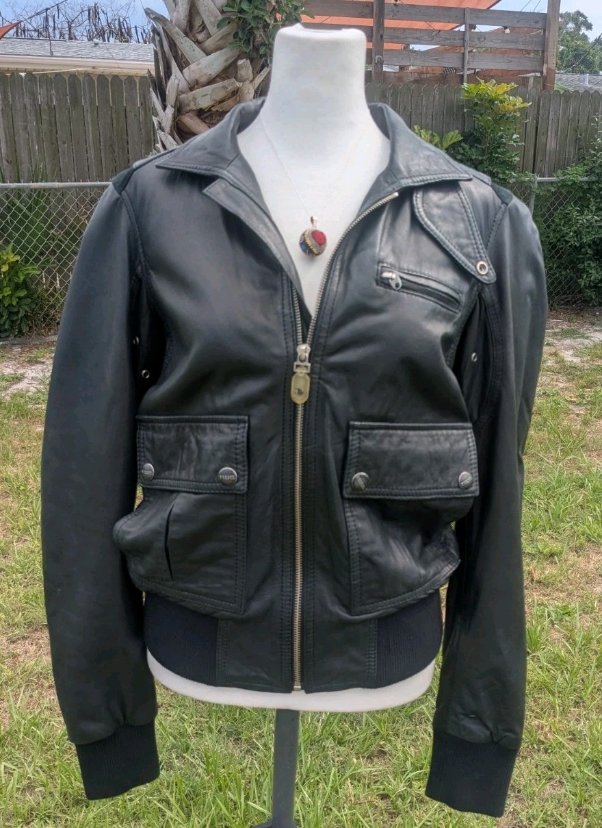 Diesel Soft Lambskin Leather Jacket Sz S